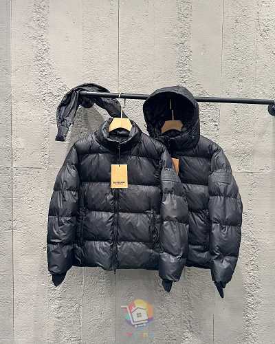 מעיל פוך Burberry עם קפוצ'ון, שחור, תמונה 20