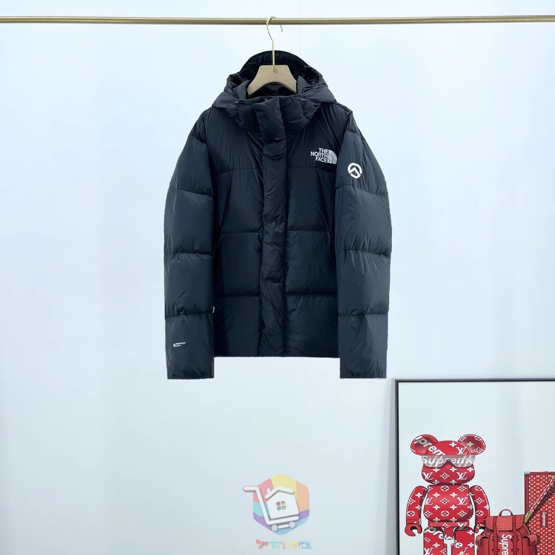 سترة ريش The North Face بقلنسوة، أسود أو بيج