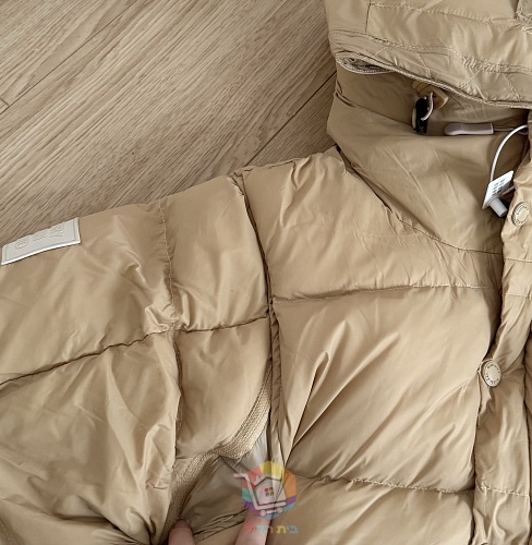 מעיל פוך Burberry עם קפוצ'ון בבטנת משבצות, בז' או שחור, תמונה 3