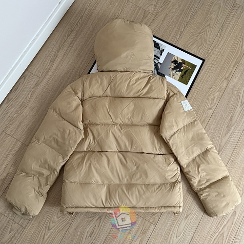 מעיל פוך Burberry עם קפוצ'ון בבטנת משבצות, בז' או שחור, תמונה 5