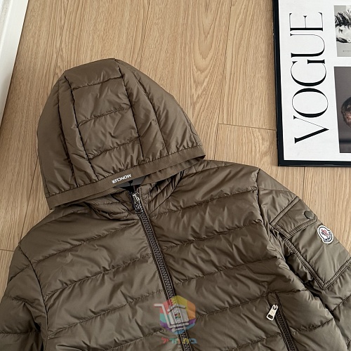 מעיל פוך Moncler Galion עם קפוצ'ון, שחור או חום, תמונה 3