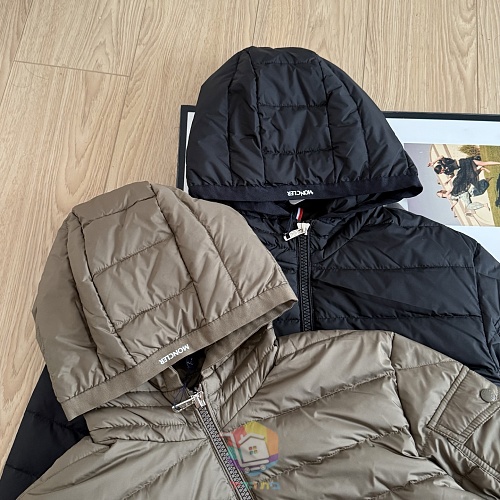 מעיל פוך Moncler Galion עם קפוצ'ון, שחור או חום, תמונה 4