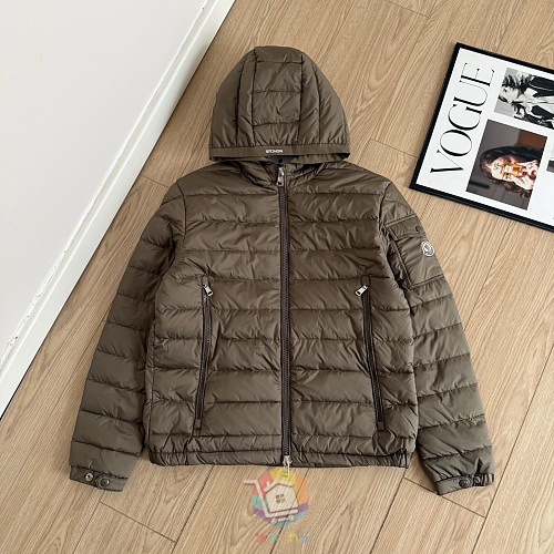 מעיל פוך Moncler Galion עם קפוצ'ון, שחור או חום, תמונה 7