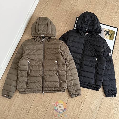 מעיל פוך Moncler Galion עם קפוצ'ון, שחור או חום, תמונה 8