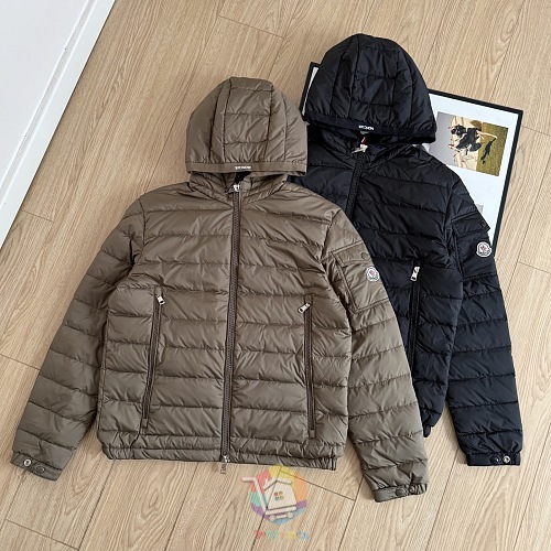 מעיל פוך Moncler Galion עם קפוצ'ון, שחור או חום, תמונה 10