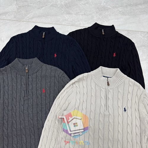 Maglione a trecce con mezza zip Polo Ralph Lauren, quattro colori 10
