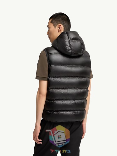 וסט פוך Moncler עם ברדס, שחור 4