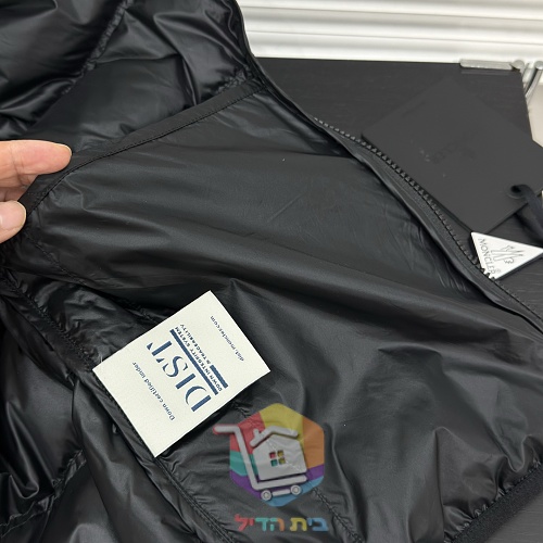 וסט פוך Moncler עם ברדס, שחור 19