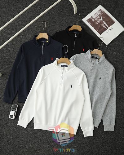 סווטשירט Polo Ralph Lauren עם רוכסן קצר, ארבעה גוונים 17