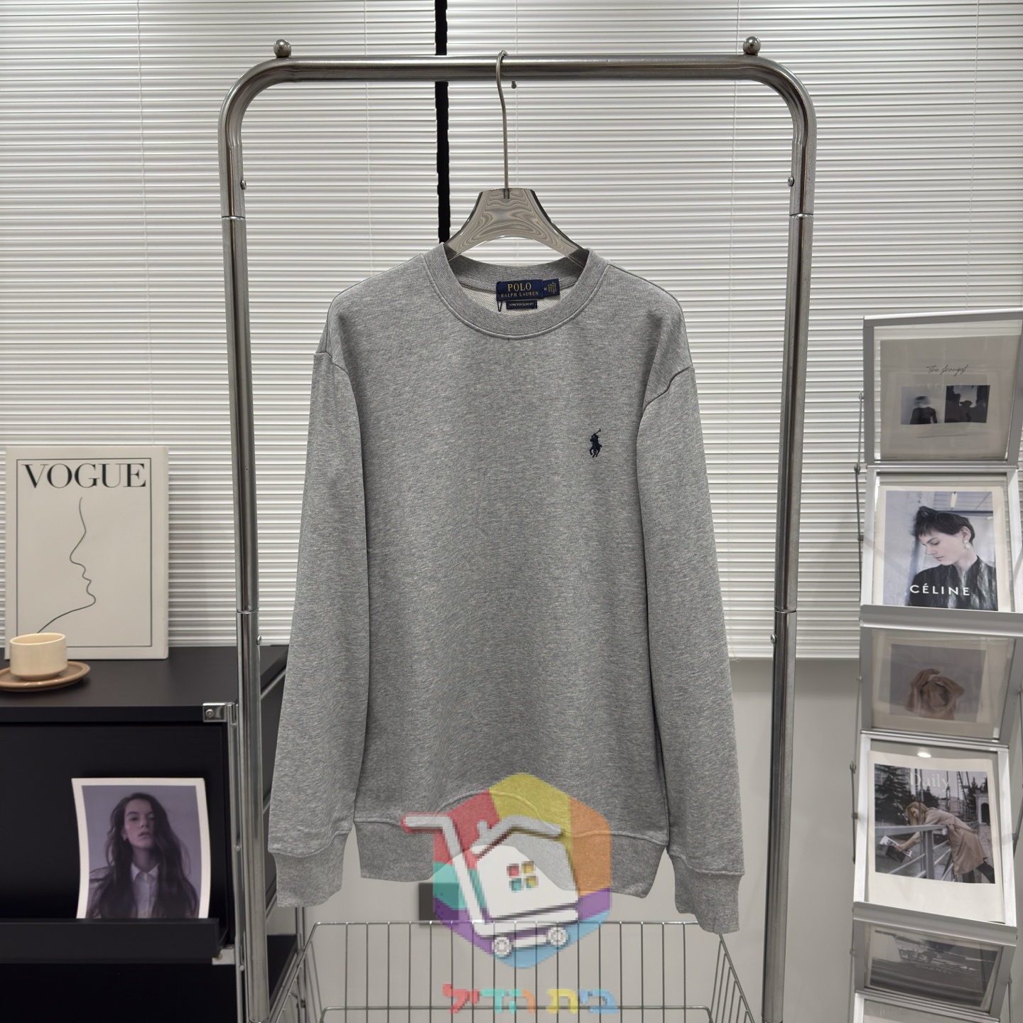سويت شيرت Polo Ralph Lauren The RL Fleece، رمادي أو كحلي أو أسود