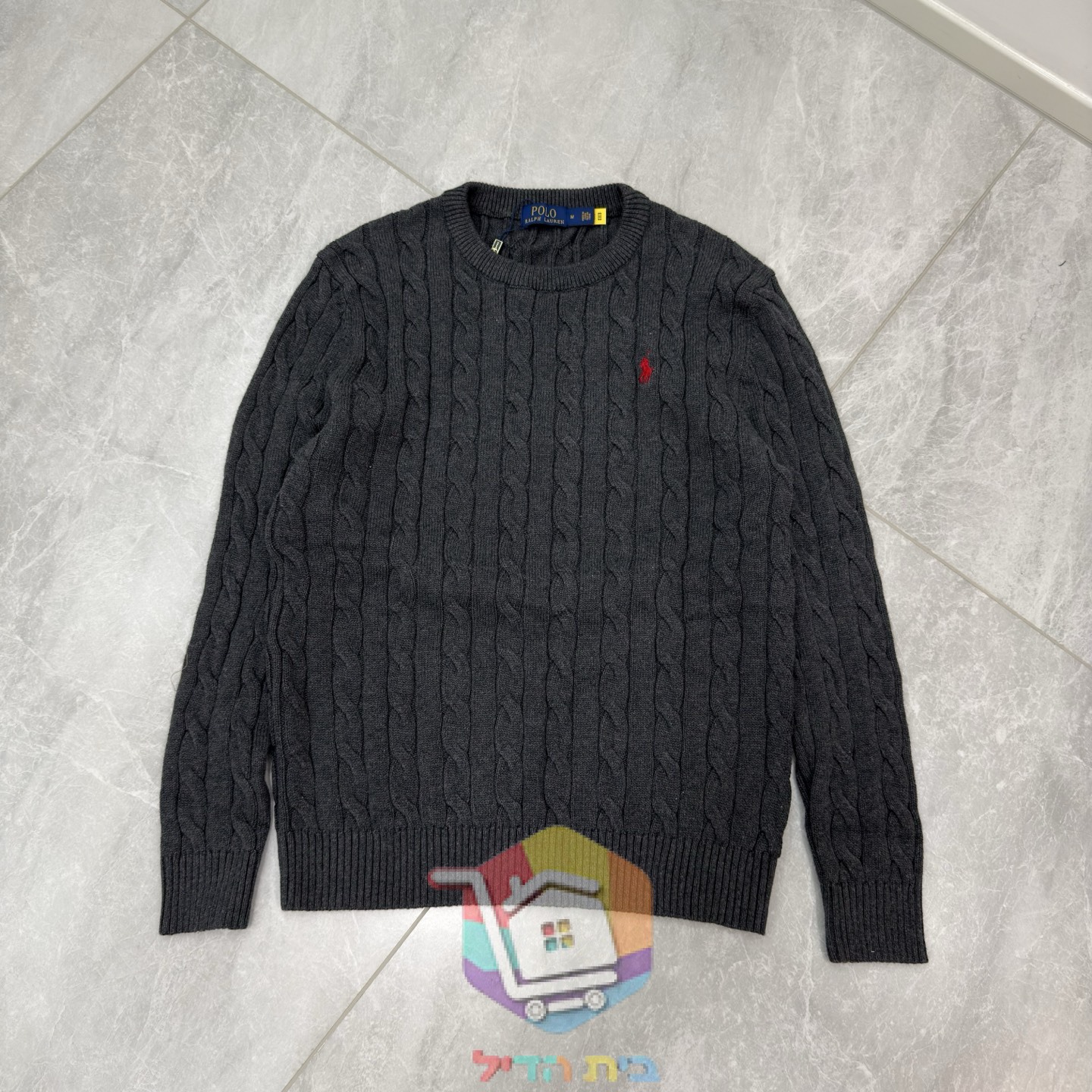 סוודר Polo Ralph Lauren בסריגת צמות, שישה גוונים