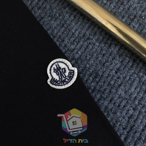 סווטשירט Moncler עם לוגו גדול, שחור, חום, שמנת 3