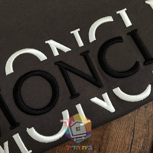 סווטשירט Moncler עם לוגו גדול, שחור, חום, שמנת 14