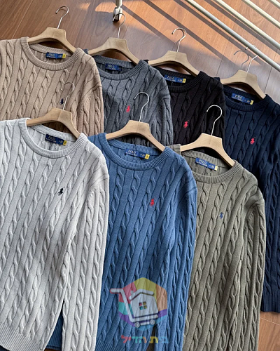 Pullover Polo Ralph Lauren mit Zopfmuster in sieben Farben 9