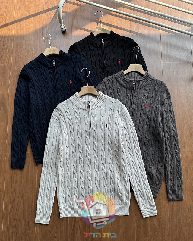 Pullover Polo Ralph Lauren mit Zopfmuster in vier Farben