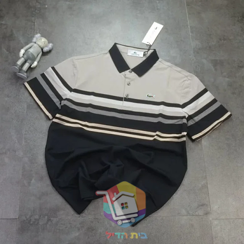 Poloshirt Lacoste mit gestrickten Streifen 8