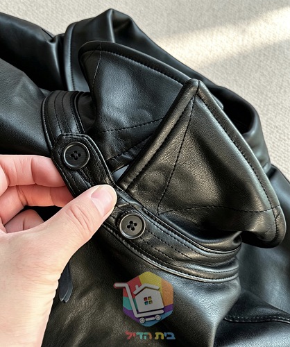 Blouson en cuir Polo Ralph Lauren noir 5
