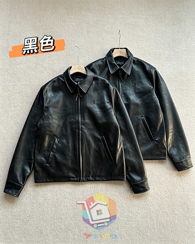 Blouson en cuir Polo Ralph Lauren noir 9