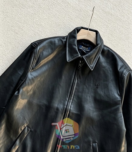 Blouson en cuir Polo Ralph Lauren noir 16