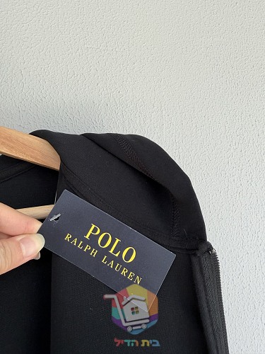 קפוצון Polo Ralph Lauren עם רוכסן מלא, שחור 2