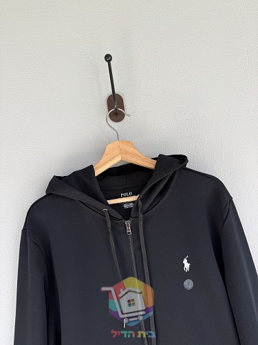 קפוצון Polo Ralph Lauren עם רוכסן מלא, שחור 7