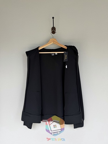 קפוצון Polo Ralph Lauren עם רוכסן מלא, שחור 9