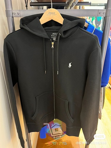קפוצון Polo Ralph Lauren עם רוכסן מלא, שחור 15