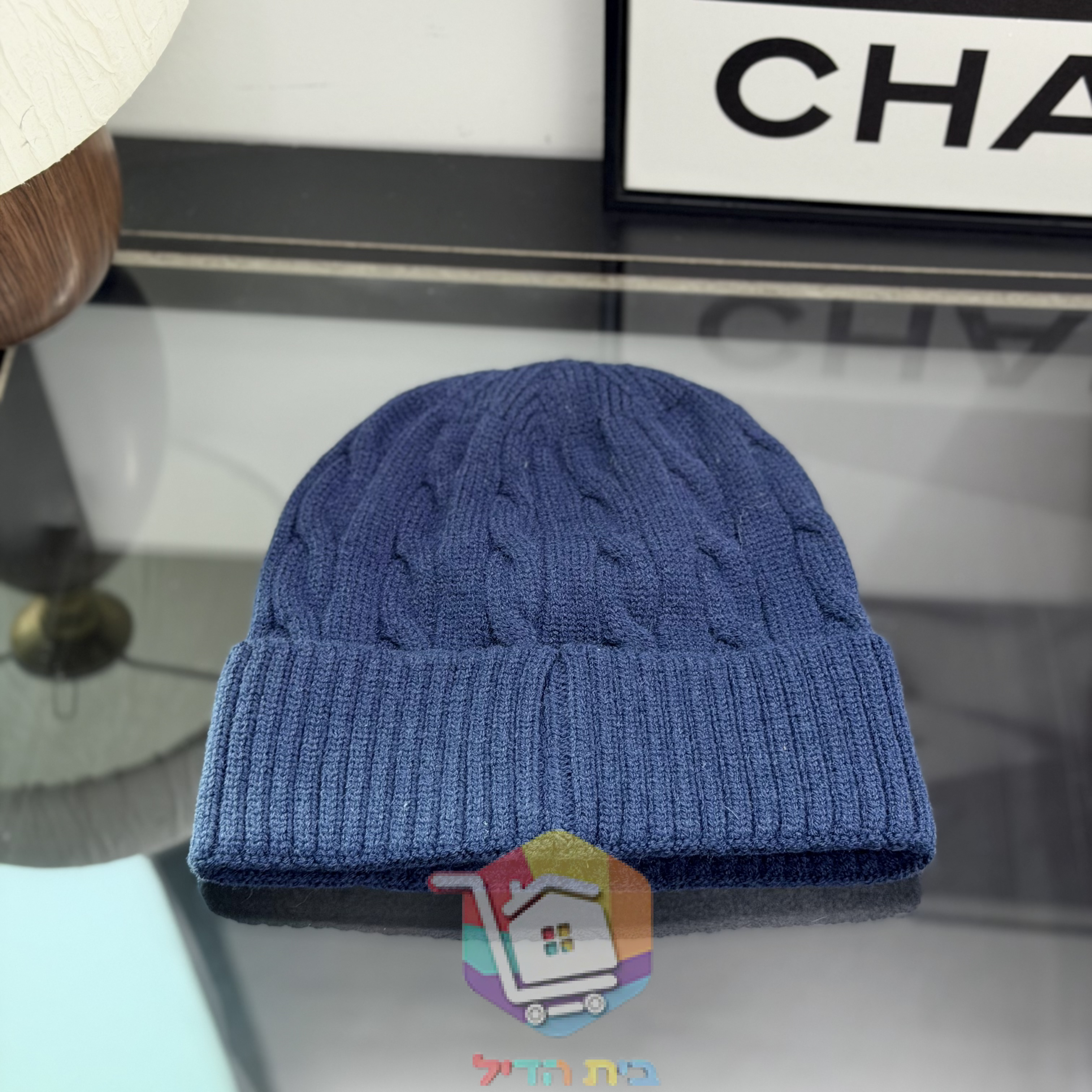 Beanie Chanel aus Zopfstrick