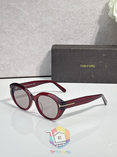 Ovale Sonnenbrille Tom Ford in Schildpatt-Optik 5