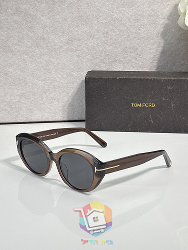 Ovale Sonnenbrille Tom Ford in Schildpatt-Optik 7